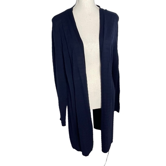 Eileen Fisher Simple Long Cardigan Large Italian Yarn - Picture 1 of 5